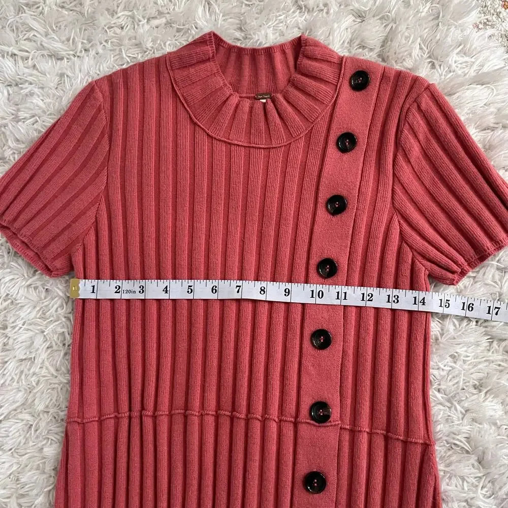 Free People Coral Lottie Rib Dress Size M
